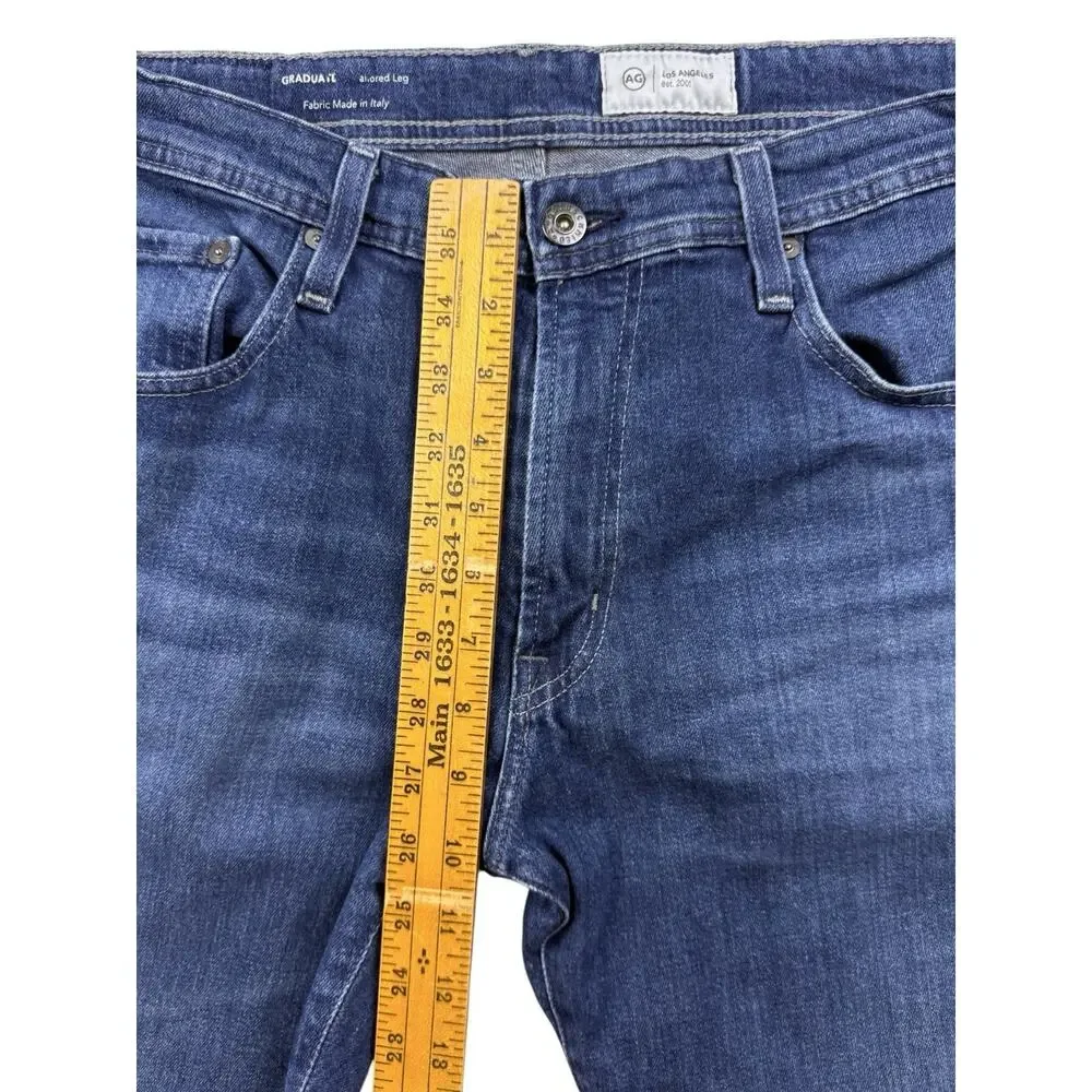 AG Adriano Goldschmied The Graduate Tailored Leg Dark Wash Mens Jeans 34X30 - Picture 11 of 12